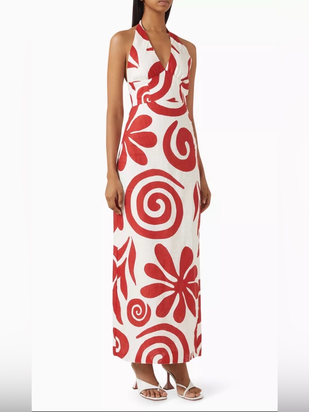 Cala De La Cruz Linen Halter Maxi